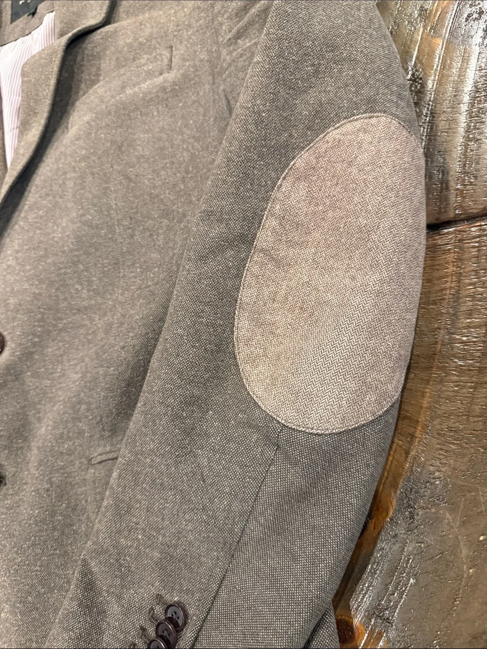 Banana Republic Men's Brown Blazer with Contrast Elbow Patches